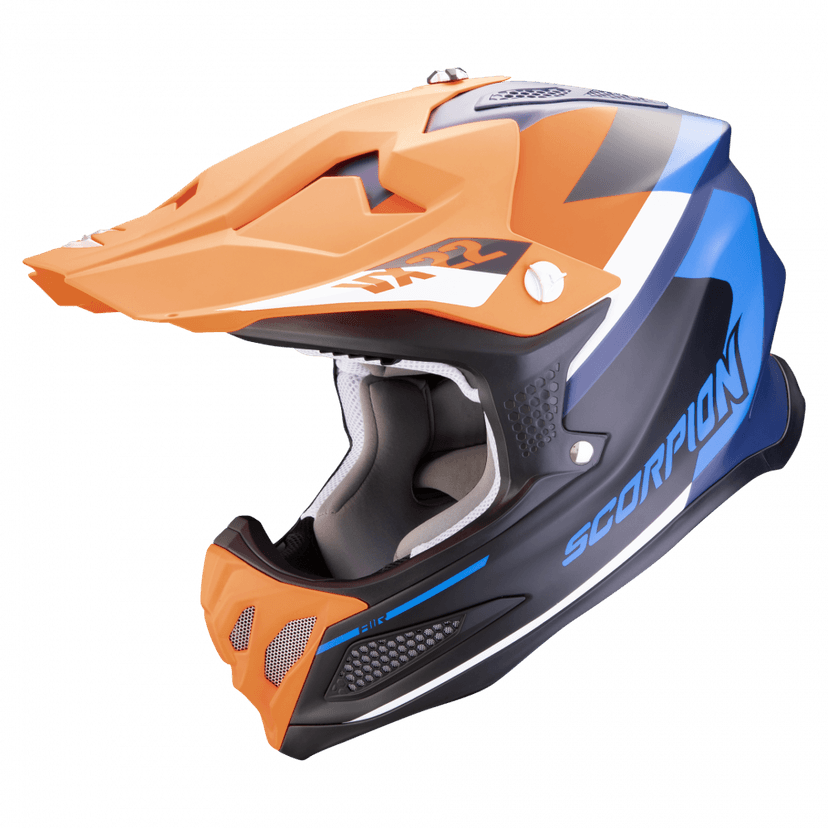 Moto přilba SCORPION VX-22 AIR BETA matná modro/oranžová