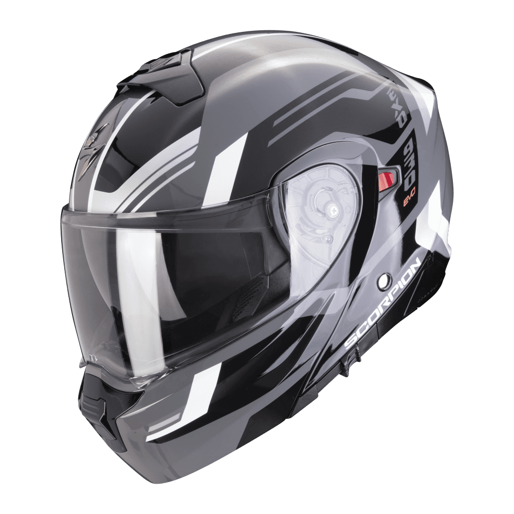 Moto přilba SCORPION EXO-930 EVO SIKON šedo/černo/bílá - S PINLOCKEM