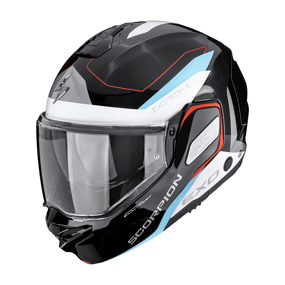 Moto přilba SCORPION EXO-TECH II PASSAGER černo/bílo/modrá