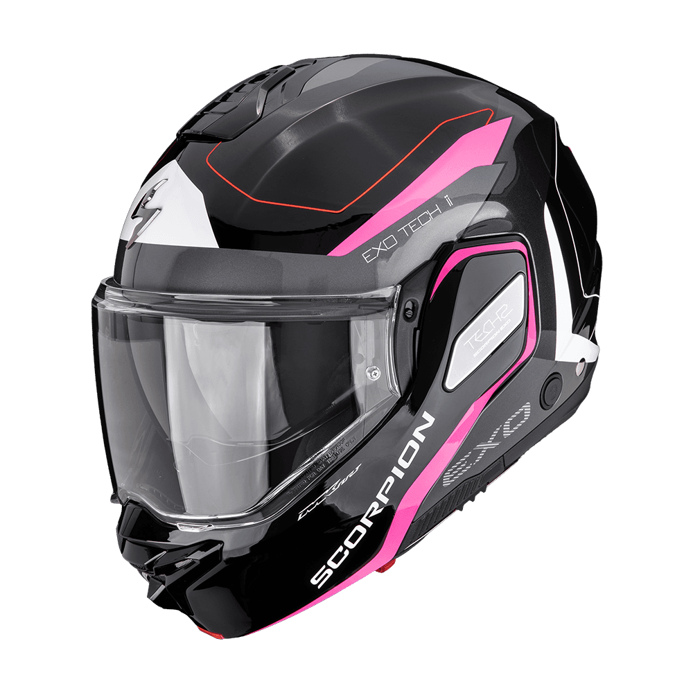 Moto přilba SCORPION EXO-TECH II PASSAGER černo/stříbrno/růžová