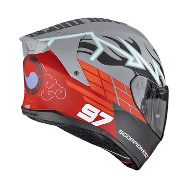 Moto přilba SCORPION EXO-530 AIR JSK 97 matná šedo/červená 2