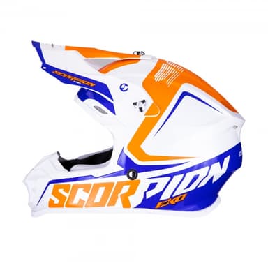 Moto přilba SCORPION VX-16 AIR ERNEE bílo/oranžovo/modrá 3