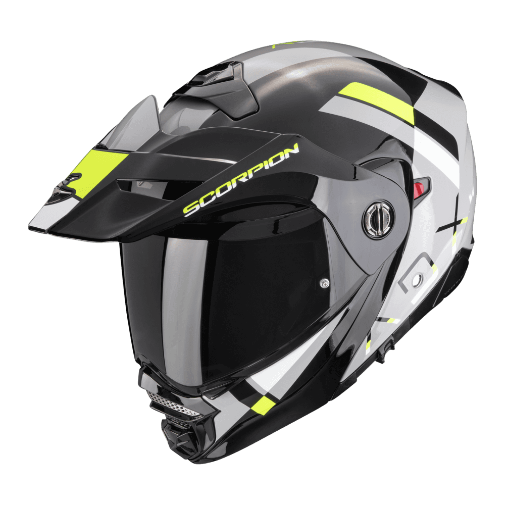 Moto přilba SCORPION ADX-2 GALANE šedo/černo/fluo žlutá - S PINLOCKEM