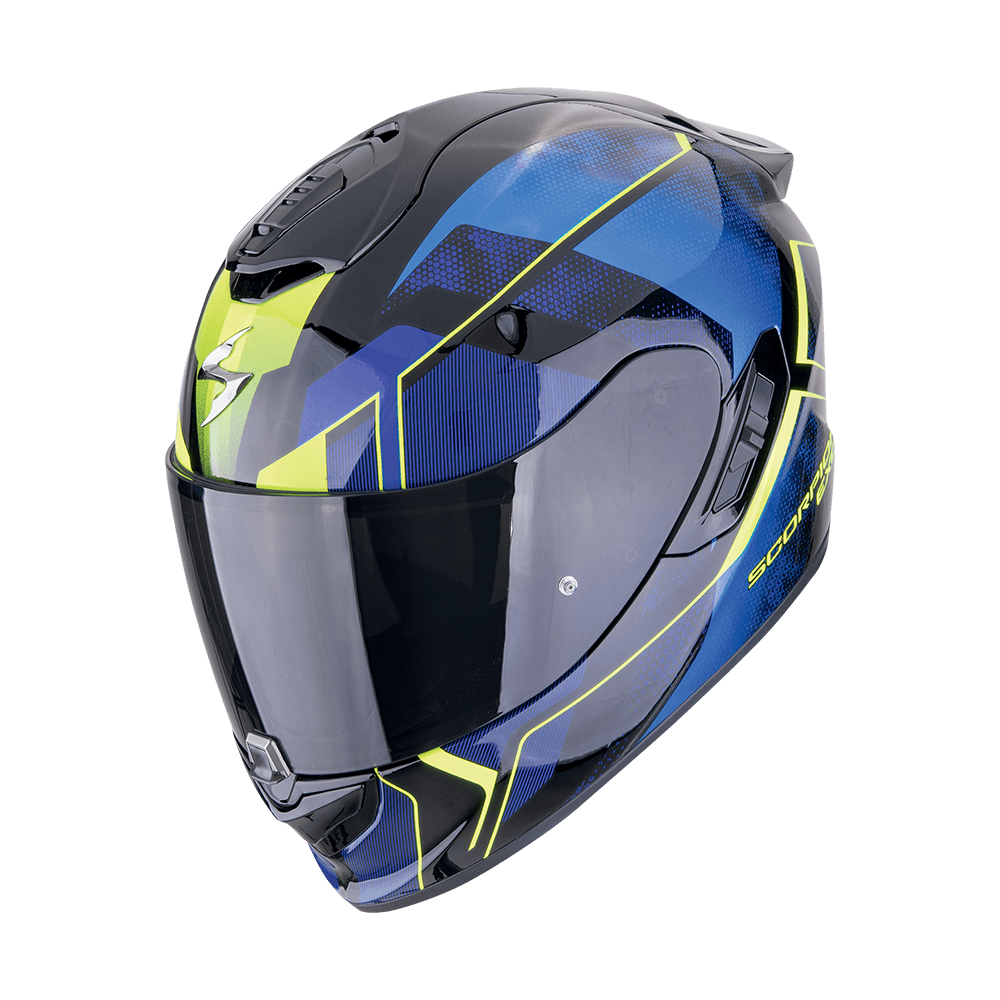 Moto přilba SCORPION EXO-1400 EVO II AIR INTENSIO černo/modrá