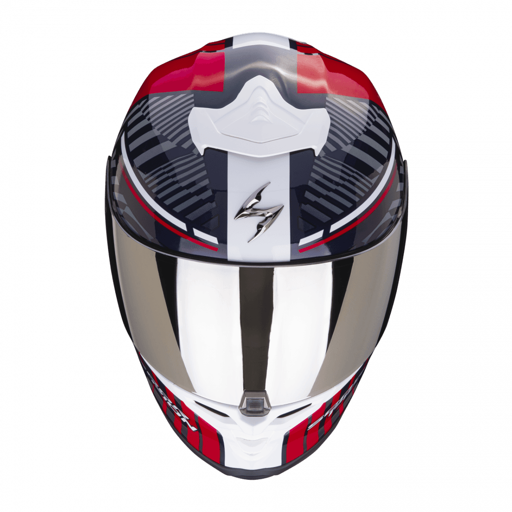 Moto přilba SCORPION EXO-R1 EVO AIR VICTORY červeno/modro/žlutá
