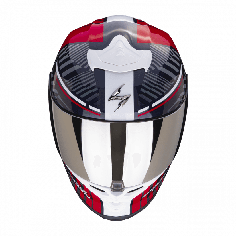 Moto přilba SCORPION EXO-R1 EVO AIR VICTORY červeno/modro/žlutá