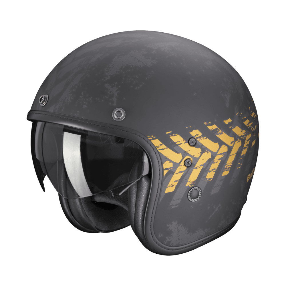 Moto přilba SCORPION BELFAST EVO NEVADA matná černo/zlatá