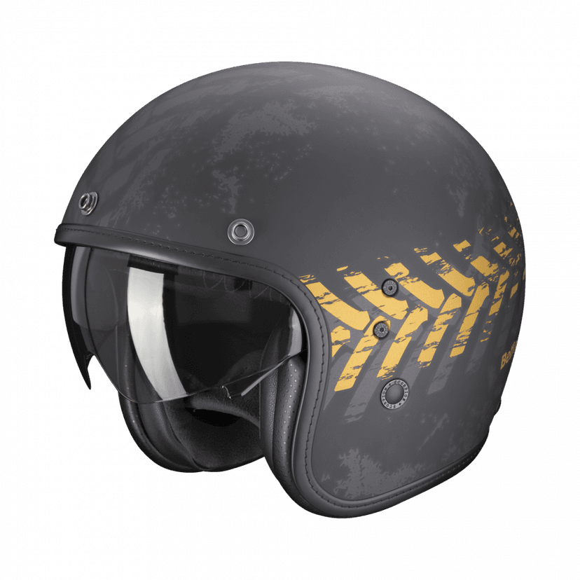 Moto přilba SCORPION BELFAST EVO NEVADA matná černo/zlatá