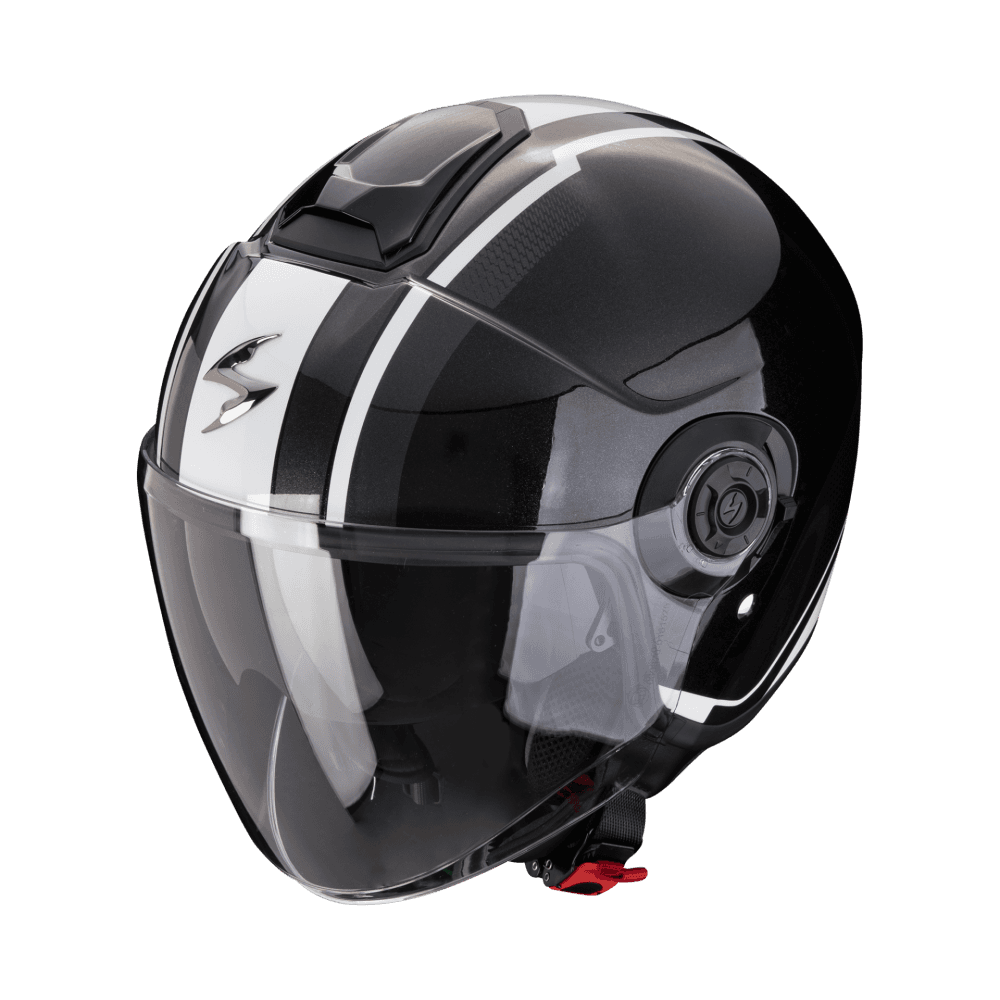 Moto přilba SCORPION EXO-CITY II VEL metalická černo/bílá