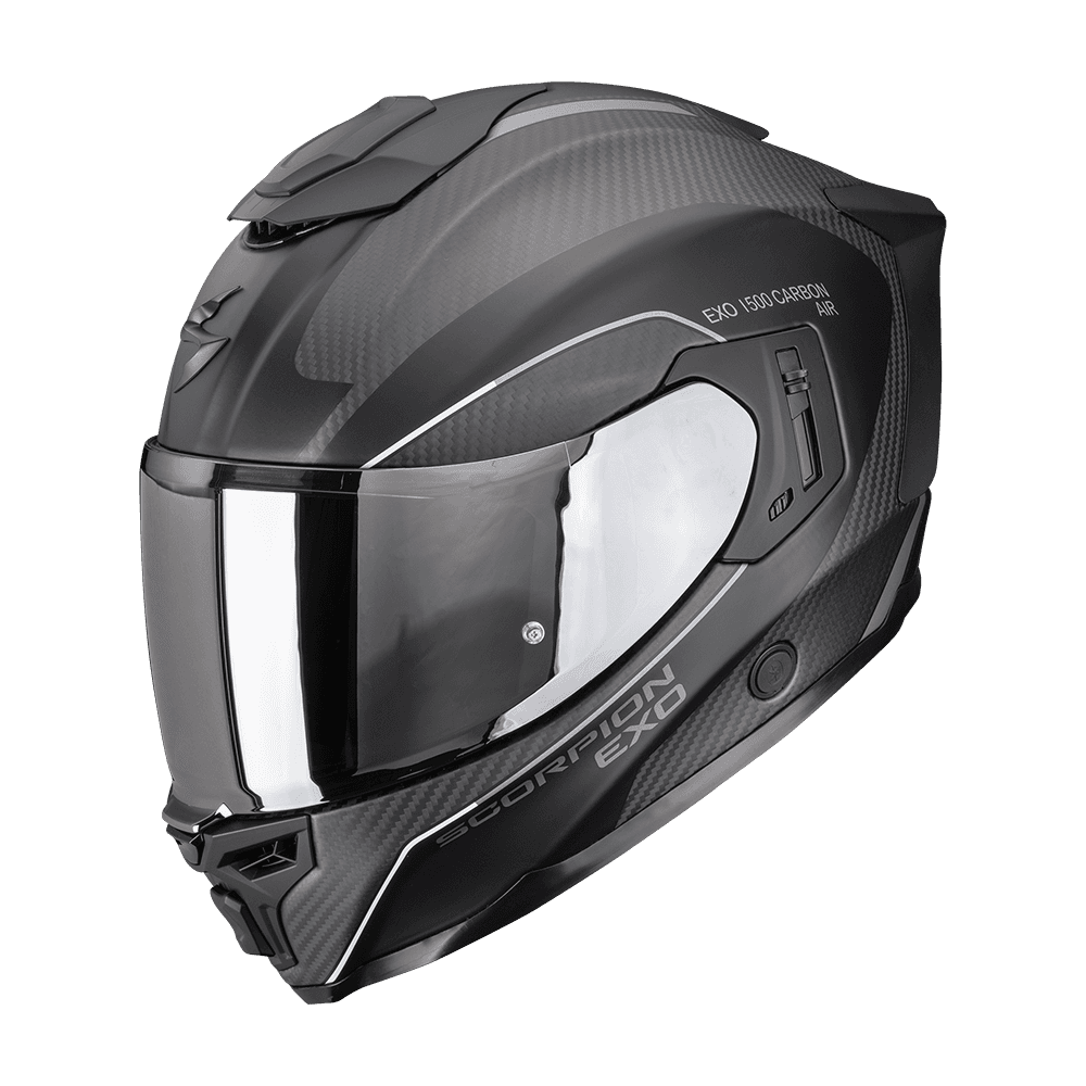Moto přilba SCORPION EXO-1500 CARBON AIR MUNDI matná černo/stříbrná