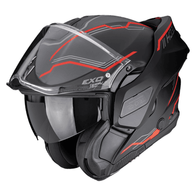 Moto přilba SCORPION EXO-TECH II DASH matná černo/stříbrno/červená 4