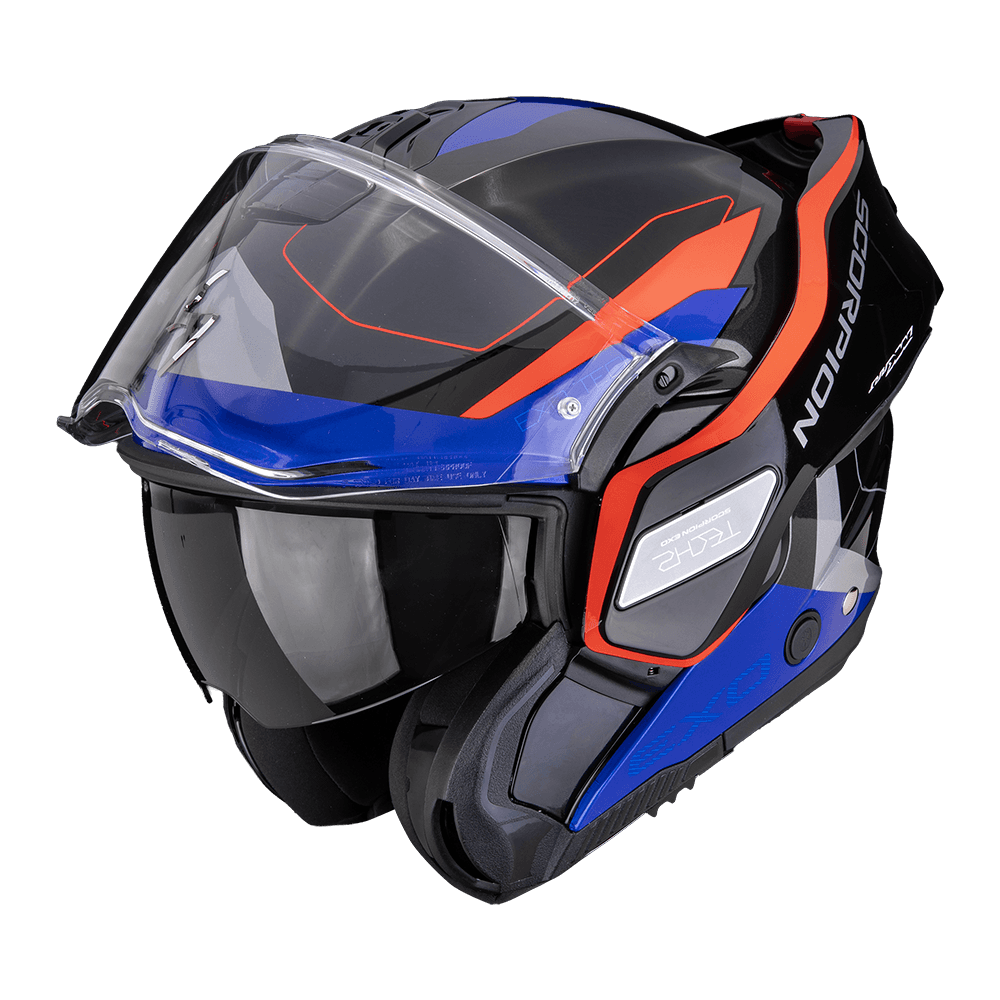 Moto přilba SCORPION EXO-TECH II PASSAGER černo/červeno/modrá