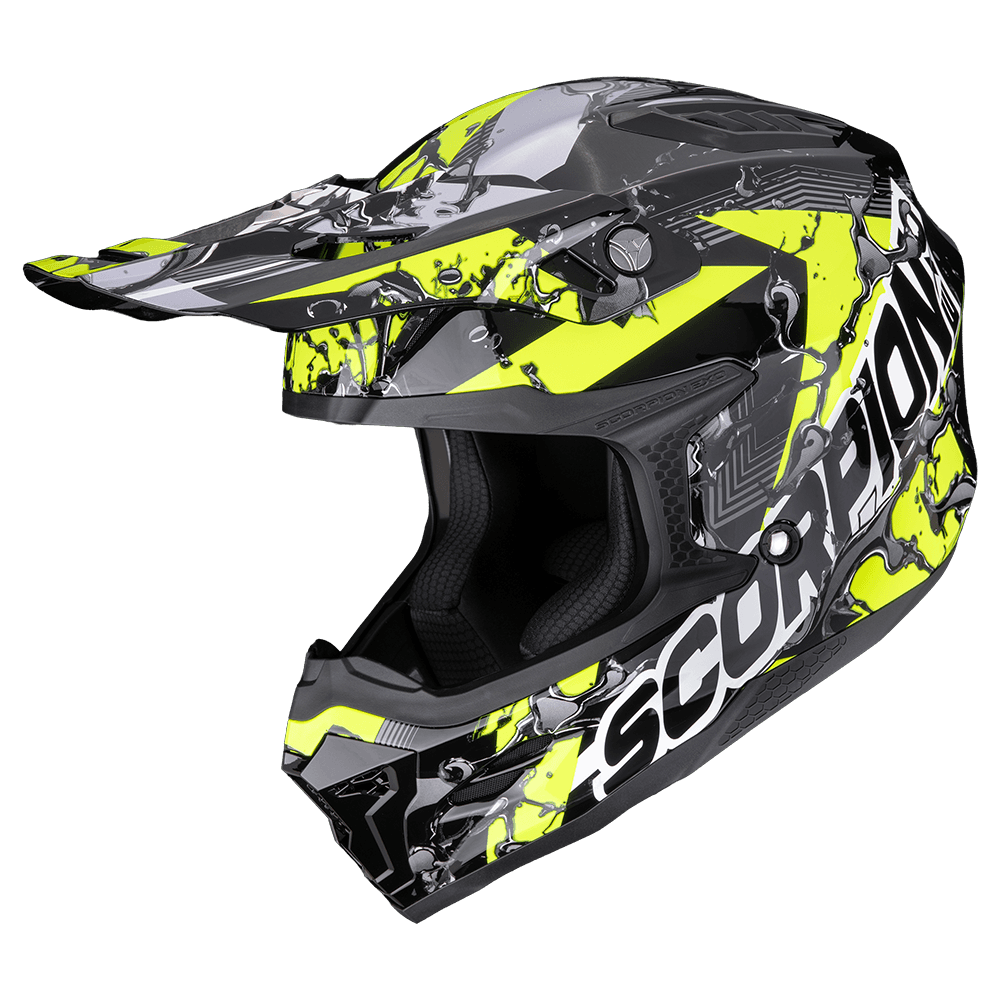 Moto přilba SCORPION SMX-10 GASOLINE černo/žlutá