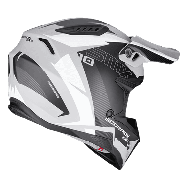 Moto přilba SCORPION SMX-10 SPEED matná šedo/černo/bílá 2