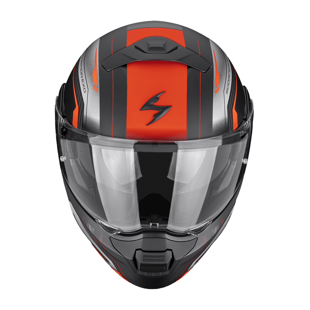 Moto přilba SCORPION EXO-930 EVO SPACE matná černo/stříbrno/červená