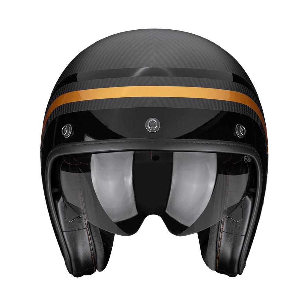 Moto přilba SCORPION BELFAST II CARBON REGAL matná černo/zlatá
