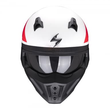 Moto přilba SCORPION COVERT-X T-TRUST matná bílo/červená 2