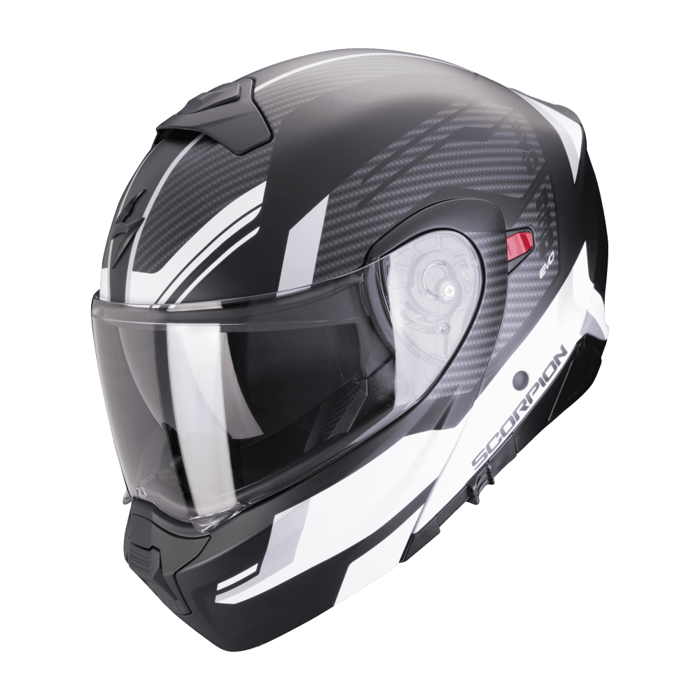 Moto přilba SCORPION EXO-930 EVO SIKON matná černo/stříbrno/bílá - S PINLOCKEM
