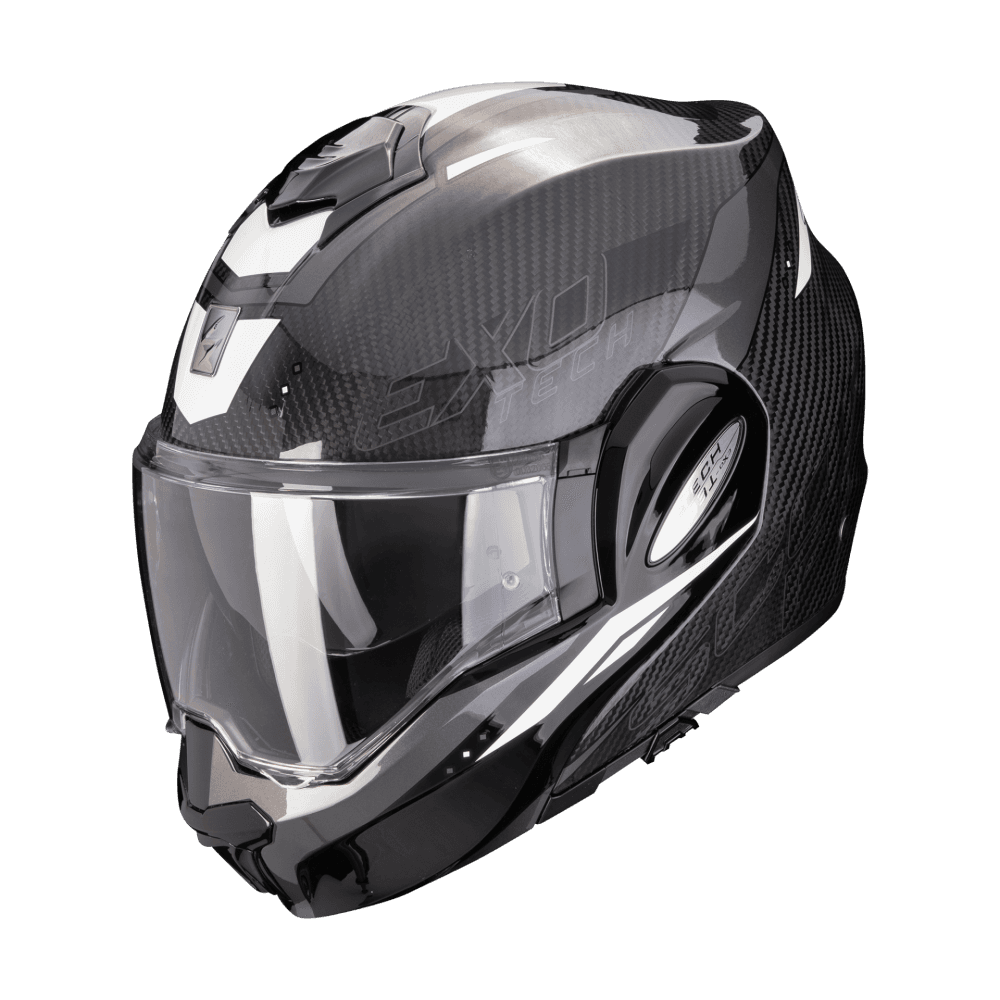Moto přilba SCORPION EXO-TECH EVO CARBON ROVER černo/bílá