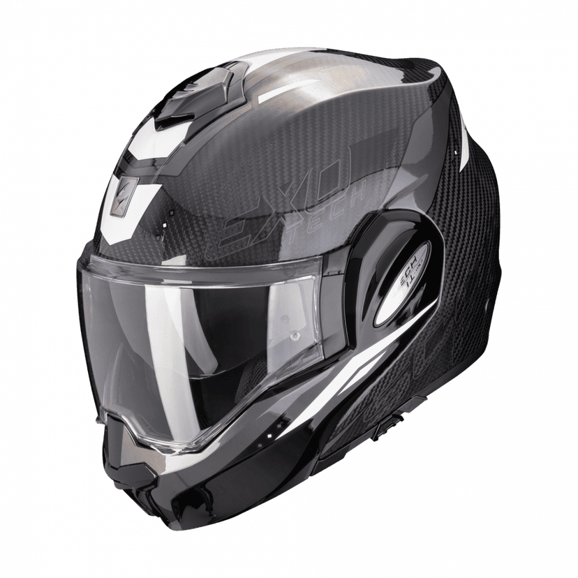 Moto přilba SCORPION EXO-TECH EVO CARBON ROVER černo/bílá