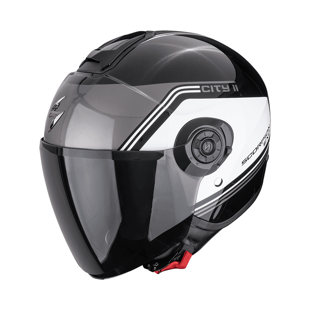 Moto přilba SCORPION EXO-CITY II VITA metalická černo/bílá