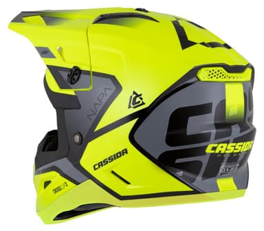 Dětská moto přilba CASSIDA Cross Cup 2 Napa Junior fluo žluto/černo/šedá perleť 3
