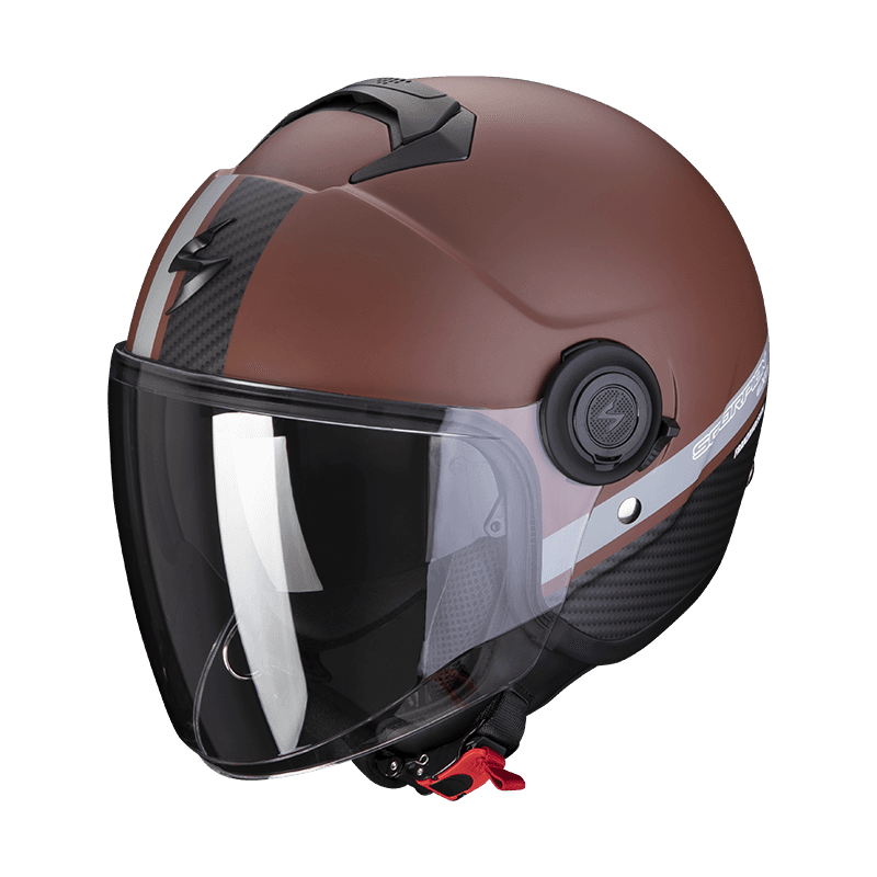 Moto přilba SCORPION EXO-CITY STRADA matná hnědo/černá