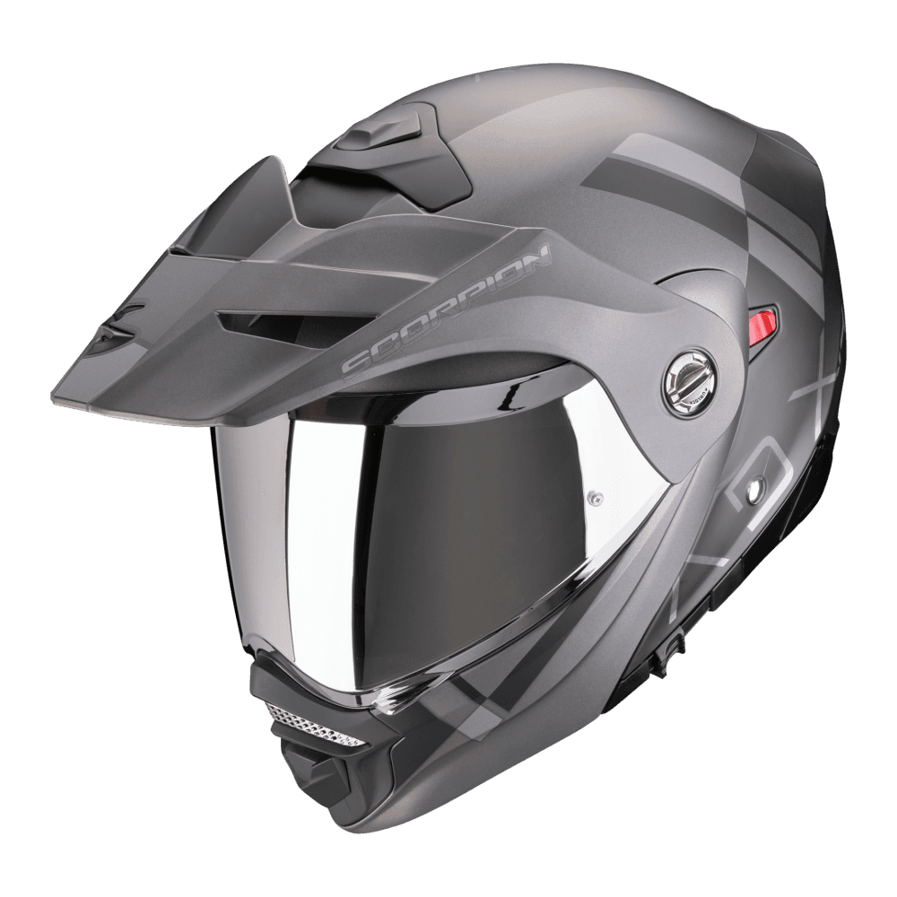Moto přilba SCORPION ADX-2 GALANE matná černo/stříbrná - S PINLOCKEM