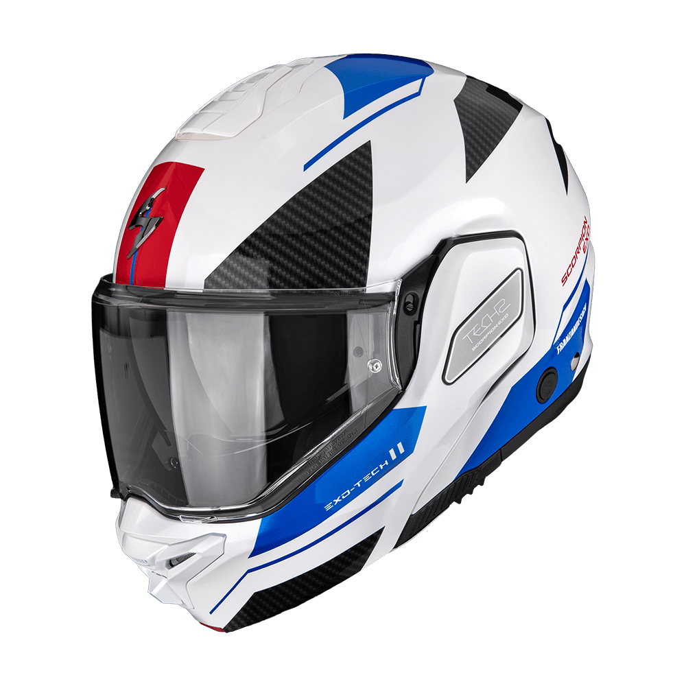 Moto přilba SCORPION EXO-TECH II VOID bílo/modro/stříbrná