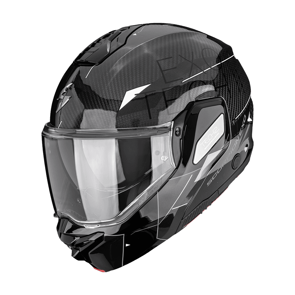 Moto přilba SCORPION EXO-TECH II CARBON VIATOR černo/stříbrná