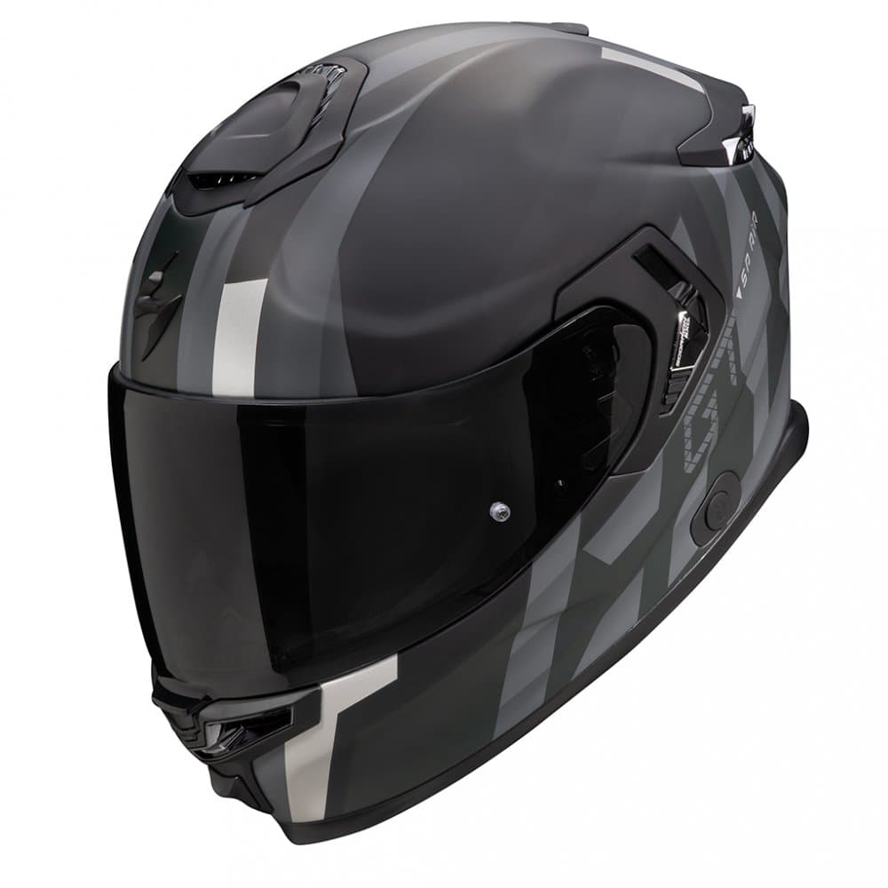 Moto přilba SCORPION EXO-GT SP AIR TOURADVEN matná černo/stříbrná