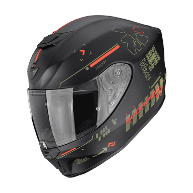 Moto přilba SCORPION EXO-391 IRON matná černo/zeleno/červená 3