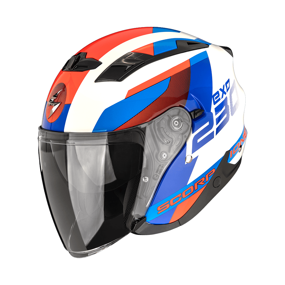 Moto přilba SCORPION EXO-230 COMICS bílo/modro/červená