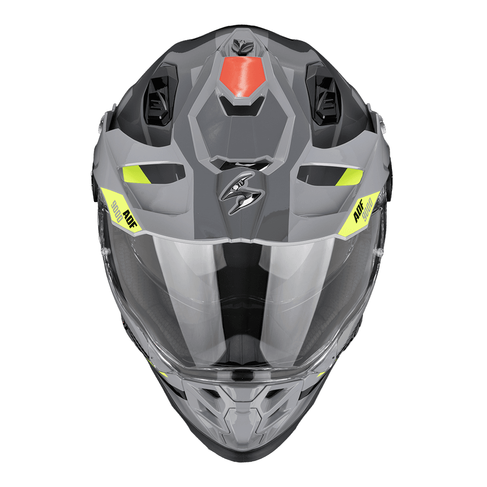 Moto přilba SCORPION ADF-9000 AIR SUMMIT stříbrno/fluo žlutá