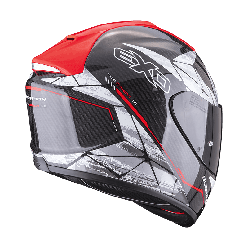 Moto přilba SCORPION EXO-1400 CARBON AIR ARANEA černo/neonově červená