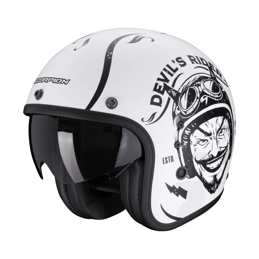 Moto přilba SCORPION BELFAST EVO ROMEO matná bílo/černá