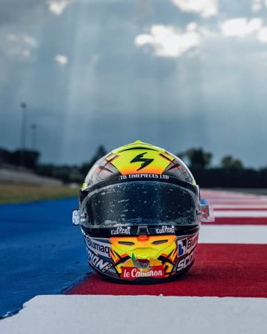 Moto přilba SCORPION EXO-R1 EVO II AIR ARON MISANO stříbrno/fluo žluto/modrá 4