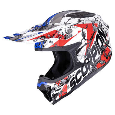 Moto přilba SCORPION SMX-10 GASOLINE bílo/červeno/modrá 3