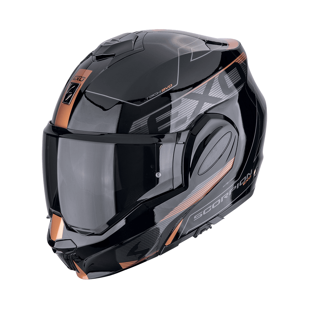 Moto přilba SCORPION EXO-TECH EVO TRAVELLER černá měděná