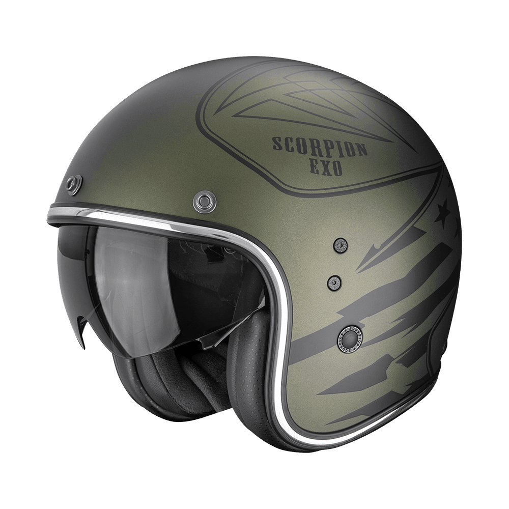 Moto přilba SCORPION BELFAST EVO DAWG matná zelená