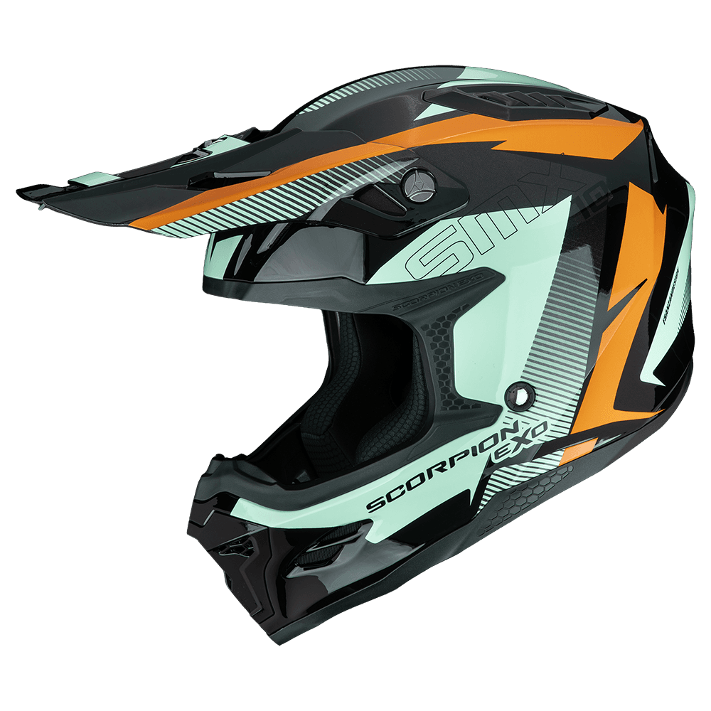 Moto přilba SCORPION SMX-10 SPEED černo/oranžovo/zelená