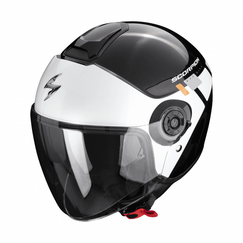 Moto přilba SCORPION EXO-CITY II MALL metalická černo/bílo/stříbrná