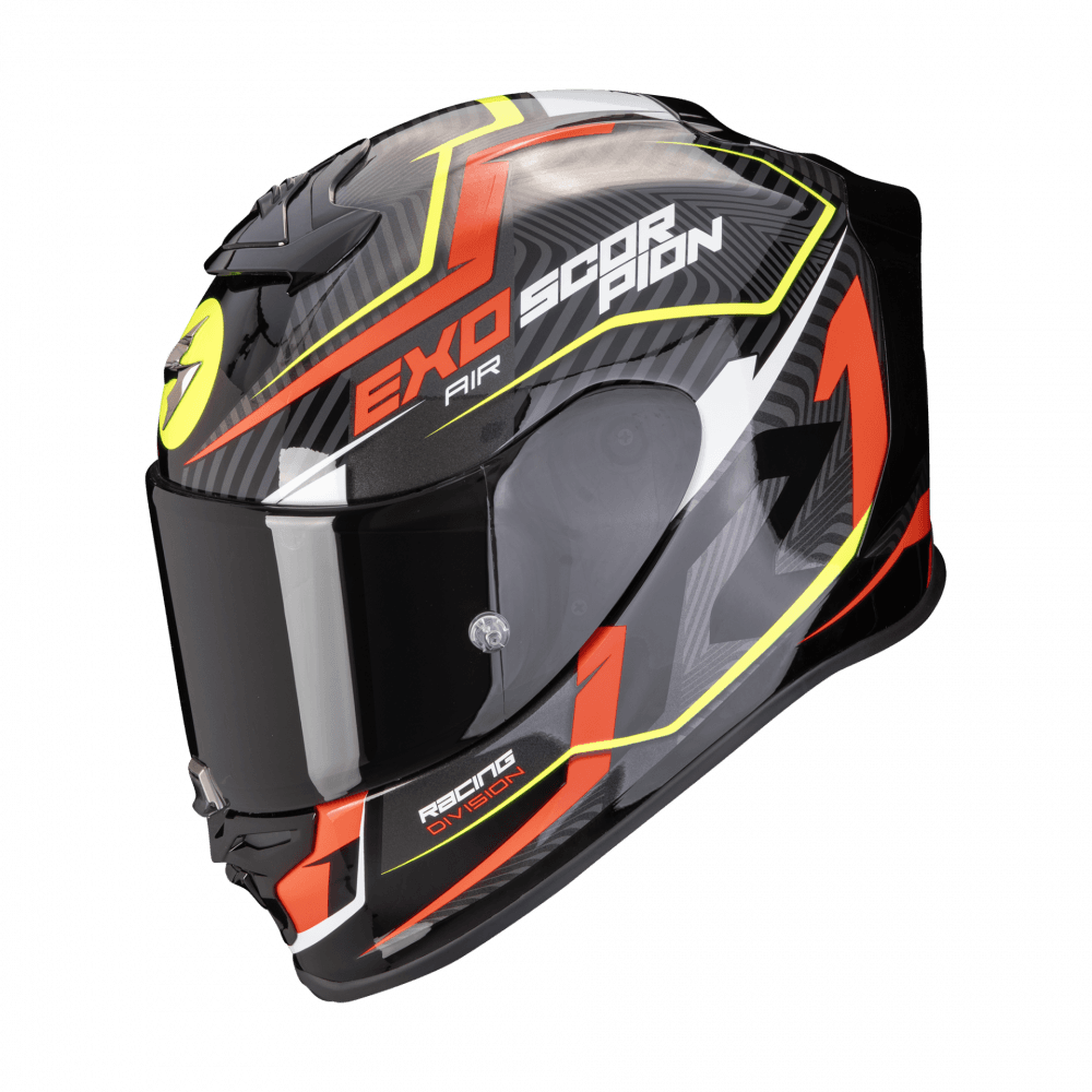 Moto přilba SCORPION EXO-R1 EVO AIR COUP černo/červeno/fluo žlutá