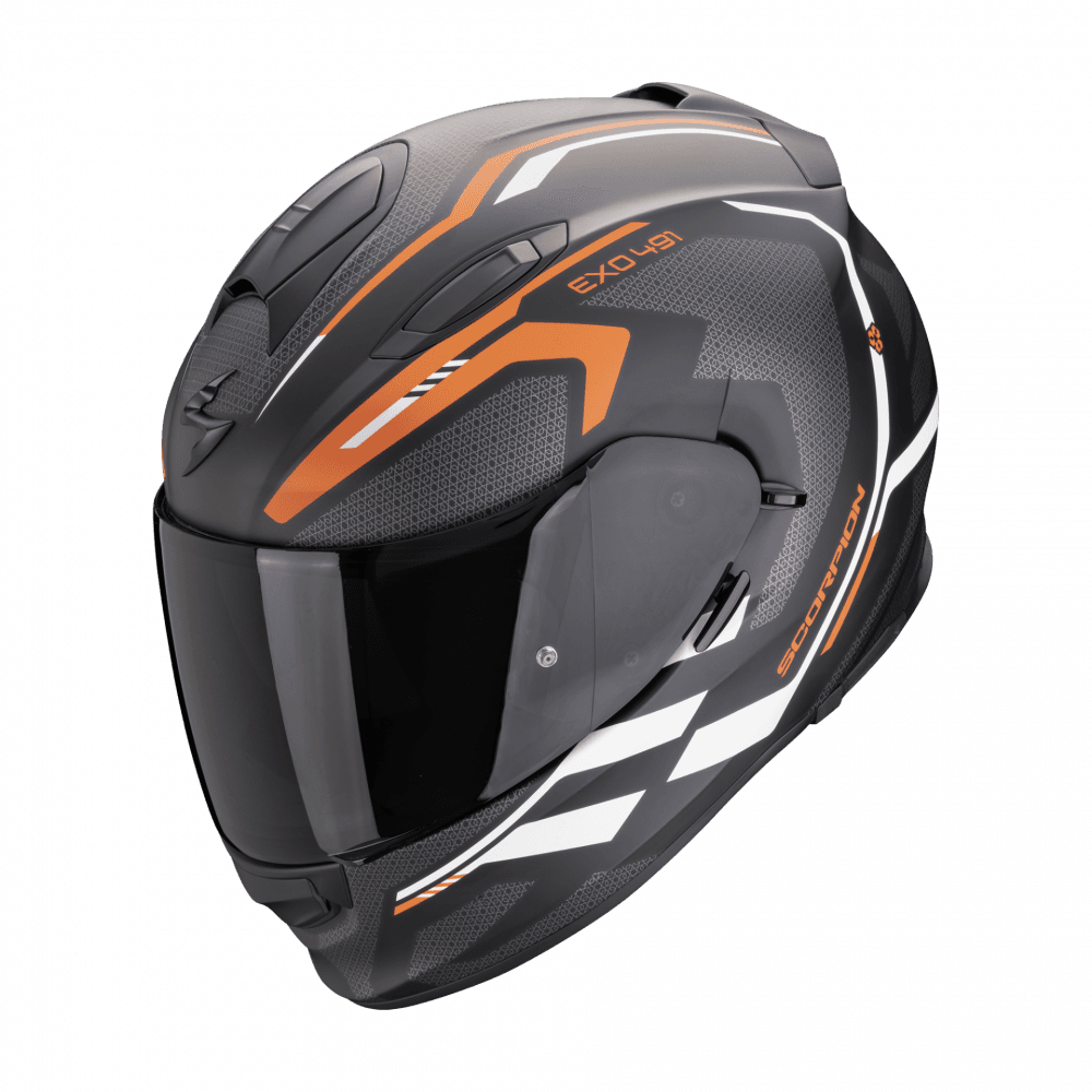 Moto přilba SCORPION EXO-491 KRIPTA matná černo/oranžovo/bílá