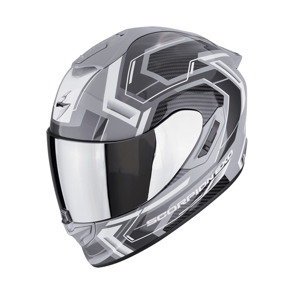 Moto přilba SCORPION EXO-1400 EVO II AIR LINART šedo/bílá