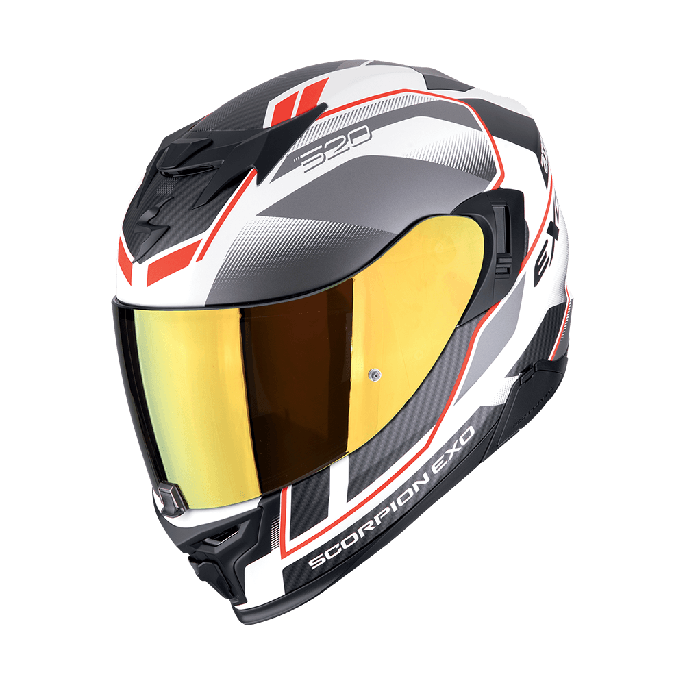 Moto přilba SCORPION EXO-520 EVO AIR LENA matná bílo/stříbrno/červená