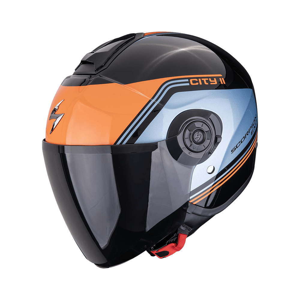 Moto přilba SCORPION EXO-CITY II VITA černo/modro/oranžová