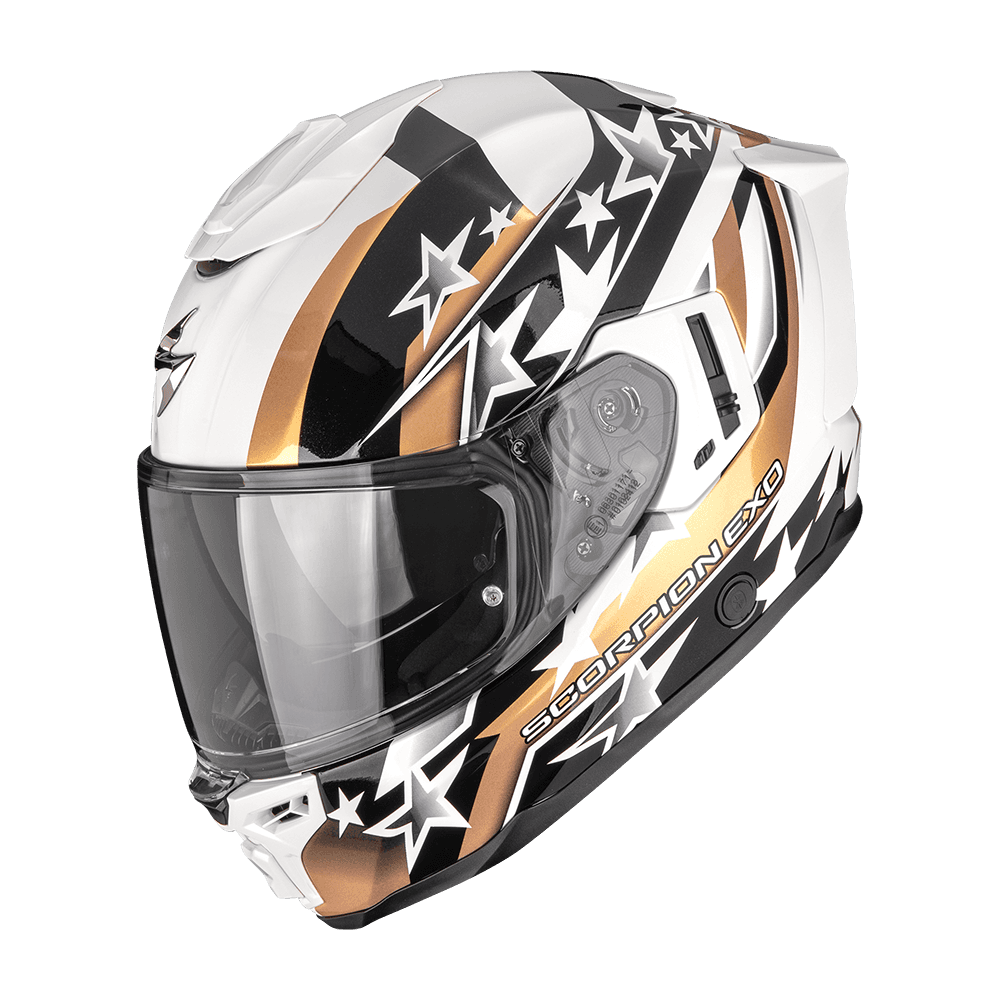Moto přilba SCORPION EXO-1500 AIR ETOILE bílo/černo/zlatá