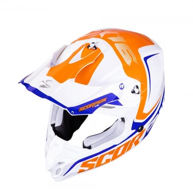 Moto přilba SCORPION VX-16 AIR ERNEE bílo/oranžovo/modrá 2