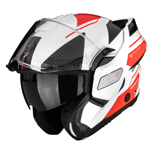 Moto přilba SCORPION EXO-TECH II VOID bílo/stříbrno/červená